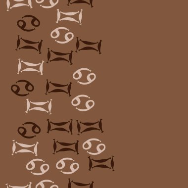 desen arka plan, burçlar ile soyut vektör illüstrasyon 