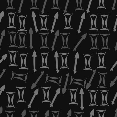 Burçların dikişsiz desen - yay, İkizler. Vektör çizimi