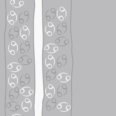 Zodiac Signs Dikişsiz desen. Vektör Illustration