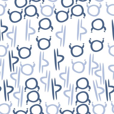 Soyut basit zodyak süsleme Dikişsiz desen