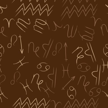 Soyut basit zodyak süsleme Dikişsiz desen