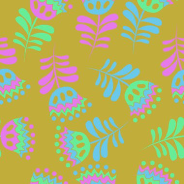 Kusursuz çiçek deseni, vektör çizimi