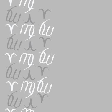 Zodiac Signs deseni, doodle, avier, akrep, kopya alanı