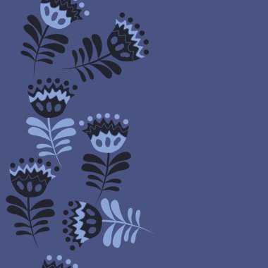 Renkli çiçekler ile dikişsiz soyut desen