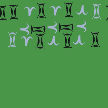 Koç ve İkizler burçları ile dikişsiz desen