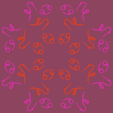 Zodiac Signs Dikişsiz desen. Vektör Illustration