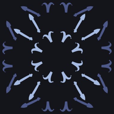 Zodiac Signs-Aries, yay Dikişsiz deseni. Vektör Illustration