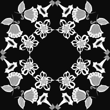 Kusursuz çiçek deseni, vektör çizimi