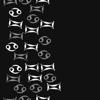 desen arka plan, burçlar ile soyut vektör illüstrasyon 