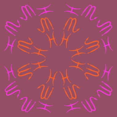 Akrep, oğlak burçlarının dikişsiz deseni. Vektör çizimi