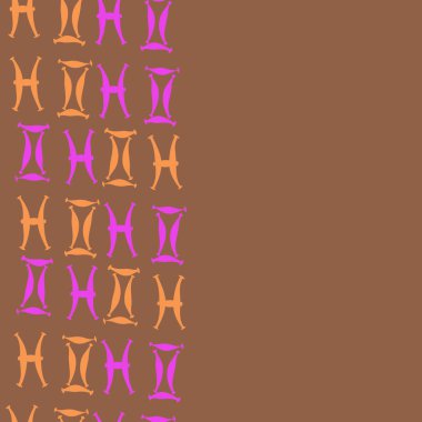 Zodiac Signs ile Dikişsiz soyut desen, vektör illüstrasyon