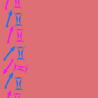 Burçların dikişsiz desen - yay, İkizler. Vektör çizimi