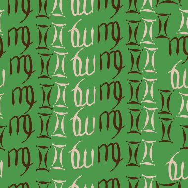 burç işaretleri ile dikişsiz desen, vektör illüstrasyon 