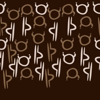 Terazi ve Boğa burçlarının dikişsiz desen, kopya alanı