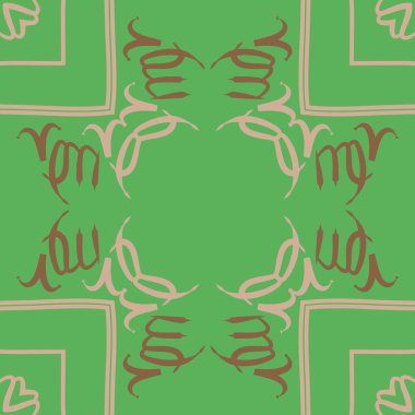 yeşil vektör soyut süsler illüstrasyon 