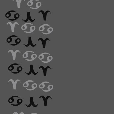 Zodiac Signs Dikişsiz desen. Vektör Illustration