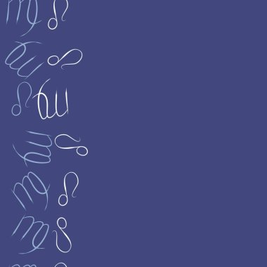 Soyut basit kaligrafi dikişsiz desen