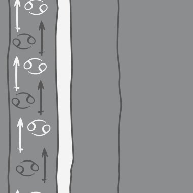 Zodiac Signs deseni, karalama, kopya alanı