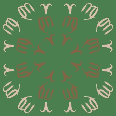 desen arka plan, Burç işaretleri ile vektör deseni 