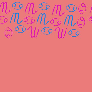 desen arka plan, Burç işaretleri ile vektör deseni 