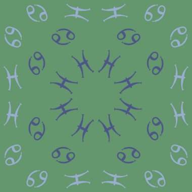 Soyut basit zodyak süsleme Dikişsiz desen