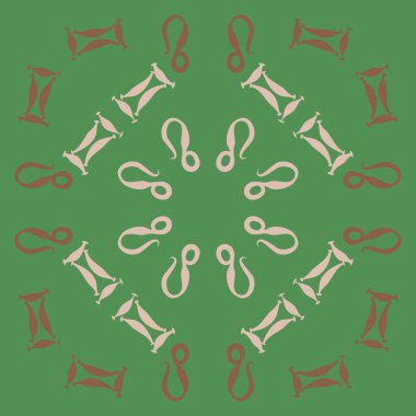 Zodyak işaretleri Dikişsiz desen - aslan, İkizler. Vektör çizimi