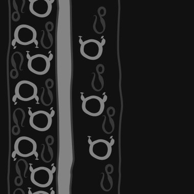 Burç burçları ile dikişsiz soyut desen, Boğa ve Aslan burçları vektör illüstrasyon 