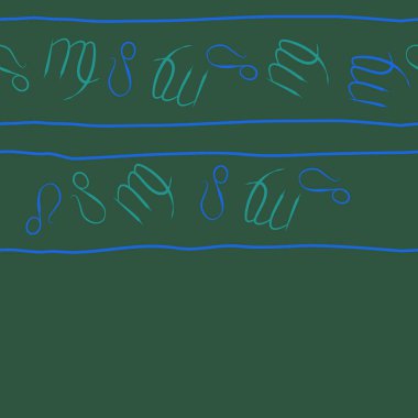 Soyut basit zodyak süsleme Dikişsiz desen