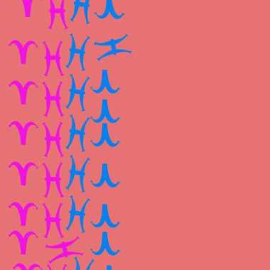 Zodiac Signs ile Dikişsiz soyut desen, vektör illüstrasyon