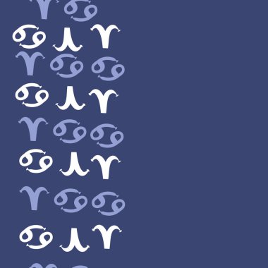 Zodiac Signs Dikişsiz desen. Vektör Illustration