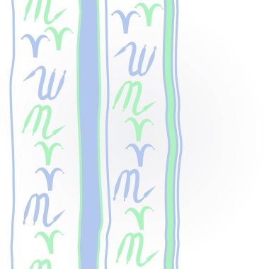 Zodiac Signs Dikişsiz desen. Vektör Illustration