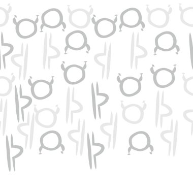 Terazi ve Boğa burçlarının dikişsiz desen, kopya alanı