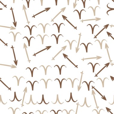 Soyut basit zodyak süsleme Dikişsiz desen