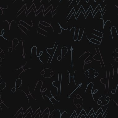 Soyut basit zodyak süsleme Dikişsiz desen