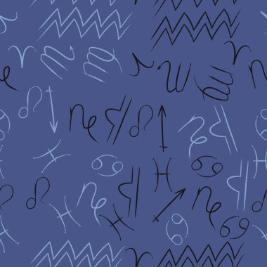 Soyut basit zodyak süsleme Dikişsiz desen