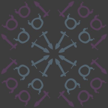 Soyut basit zodyak süsleme Dikişsiz desen