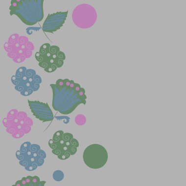 Soyut basit çiçeklerin kusursuz deseni