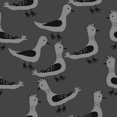 kuşlar, vektör çizim ile Seamless Modeli