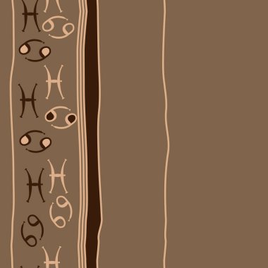 Soyut basit zodyak süsleme Dikişsiz desen