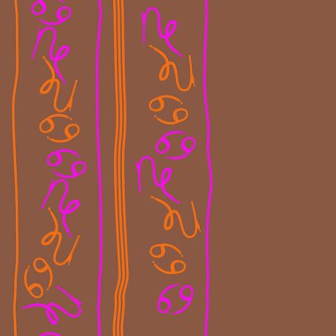 Soyut basit burç süslerinin kusursuz deseni