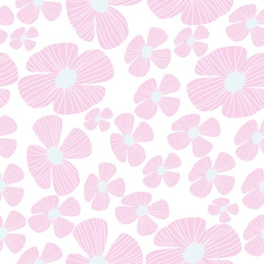 renkli dikişsiz çiçek deseni, sadece vektör illüstrasyon 