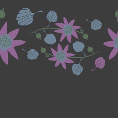 Kusursuz çiçek deseni, vektör çizimi