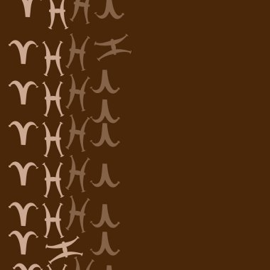 Zodiac Signs ile Dikişsiz soyut desen, vektör illüstrasyon