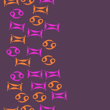 desen arka plan, burçlar ile soyut vektör illüstrasyon 