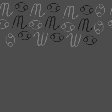 desen arka plan, Burç işaretleri ile vektör deseni 