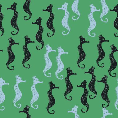 Seahorses desen renkli vektör Illustration