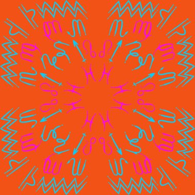 Soyut basit zodyak süsleme Dikişsiz desen