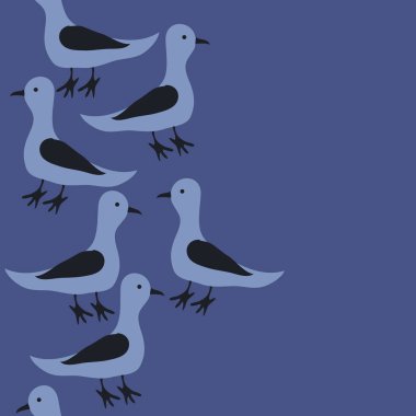 renkli güvercinler desen, sadece vektör illüstrasyon 