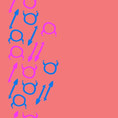 Burçların dikişsiz desen - terazi, yay. Vektör çizimi