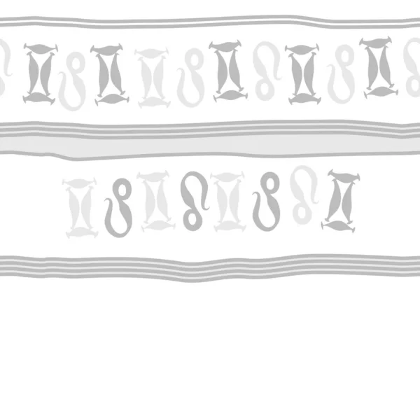 抽象的な干支の装飾が付いているシームレスなパターン — ストックベクタ